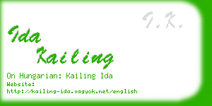ida kailing business card